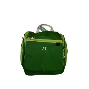 NWT LLBean Green Hanging Toiletry Travel Bag Organizer Personalized AT Mens